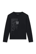 Guess longsleeve dziecięcy bawełniany z elastanem czarny J6BI30 K5832