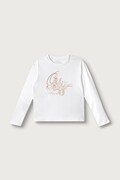 Guess longsleeve dziecięcy bawełniany z elastanem biały J6BI29 K5831