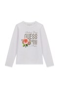 Guess longsleeve dziecięcy bawełniany biały J6BI27 K5829
