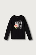Guess longsleeve dziecięcy bawełniany czarny J6BI27 K5829