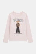 Guess longsleeve dziecięcy bawełniany z elastanem różowy J6BI12 K5793