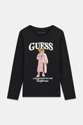 Guess longsleeve dziecięcy bawełniany z elastanem czarny J6BI12 K5793