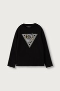 Guess longsleeve dziecięcy bawełniany z elastanem czarny J6BI07 K5777