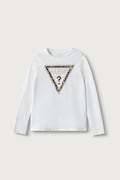 Guess лонгслів дитячий бавовняний білий J6BI02 K5771