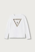 Guess longsleeve dziecięcy bawełniany biały J6BI02 K5771
