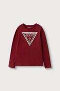 Guess лонгслів дитячий бавовняний бордо J6BI02 K5771