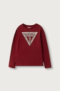Guess лонгслів дитячий бавовняний бордо J6BI02 K5771