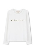 Michael Kors longsleeve dziecięcy z bawełną biały R30829