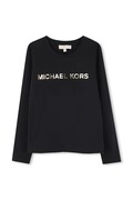 Michael Kors longsleeve dziecięcy z bawełną czarny R30829