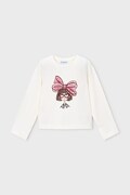 Mayoral longsleeve dziecięcy bawełniany z elastanem beżowy 4034