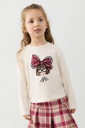 Mayoral longsleeve dziecięcy bawełniany z elastanem beżowy 4034