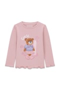 Guess блуза с дълги ръкави за деца от памук с еластан розова K6YI11 K3676