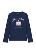 Guess longsleeve dziecięcy bawełniany z elastanem granatowy J6YI21 K3747