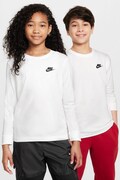 Nike longsleeve dziecięcy bawełniany Nike Sportswear biały FZ4946