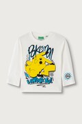 United Colors of Benetton longsleeve dziecięcy bawełniany biały 3XUGG10NT