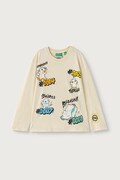 United Colors of Benetton longsleeve dziecięcy bawełniany beżowy 3XUGG10NT