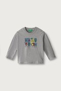 United Colors of Benetton longsleeve damski bawełniany szary 3ATNG10NK