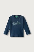 United Colors of Benetton лонгслів жіночий бавовняний темно-синій 3ATNG10NK