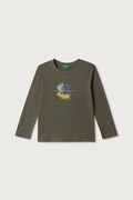 United Colors of Benetton tričko s dlouhým rukávem dámské bavlněné zelené 3ATNG10NK