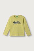 United Colors of Benetton longsleeve damski bawełniany zielony 3ATNG10NK