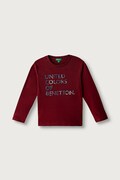 United Colors of Benetton лонгслів жіночий бавовняний бордо 3ATNG10NK