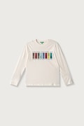 United Colors of Benetton μακρυμάνικο παιδικό βαμβακερό μπεζ 3ATNC10UD