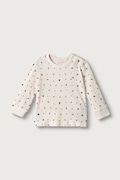 Tommy Hilfiger longsleeve niemowlęcy bawełniany z elastanem beżowy KN0KN02333