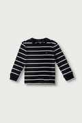 Tommy Hilfiger longsleeve niemowlęcy bawełniany z elastanem granatowy KN0KN02333