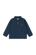 Konges Sløjd longsleeve dziecięcy bawełniany FLORIAN LS POLO GOTS granatowy KS106024