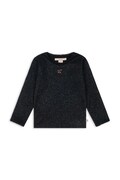 Konges Sløjd longsleeve dziecięcy z bawełną ROLI BLOUSE OCS czarny KS106214