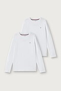 Tommy Hilfiger longsleeve dziecięcy bawełniany 2-pack biały UK0UK00077