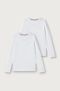 Tommy Hilfiger longsleeve dziecięcy bawełniany 2-pack biały UK0UK00077