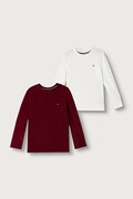 Tommy Hilfiger longsleeve dziecięcy bawełniany 2-pack bordowy UK0UK00077