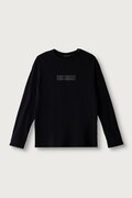 Napapijri longsleeve dziecięcy bawełniany S-NEW BOX LOGO LS czarny NP0A8B3N9411