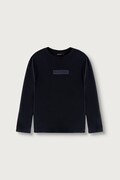 Napapijri longsleeve dziecięcy bawełniany S-NEW BOX LOGO LS granatowy NP0A8B3N1761