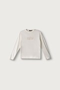 Napapijri longsleeve dziecięcy bawełniany S-NEW BOX LOGO LS beżowy NP0A8B3NN1A1