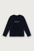 Napapijri longsleeve dziecięcy bawełniany S-NEW BOX LOGO LS granatowy NP0A8B3N1761