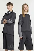 adidas longsleeve dziecięcy bawełniany z elastanem czarny KR3652
