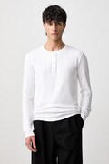 MM6 Maison Margiela longsleeve męski z bawełną biały MJMF00020