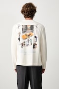 Filling Pieces longsleeve męski bawełniany beżowy 422631500360