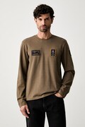 Aeronautica Militare longsleeve męski bawełniany zielony TS2568UJ00703