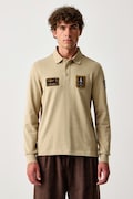 Aeronautica Militare longsleeve męski bawełniany beżowy PO1941UJ00703