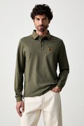 Aeronautica Militare longsleeve męski bawełniany zielony PO1940UJ00663