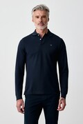 Hackett London longsleeve męski bawełniany granatowy HM5500048