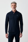 Hackett London longsleeve męski bawełniany granatowy HM5500048