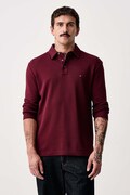 Tommy Hilfiger longsleeve męski bawełniany z elastanem bordowy MW0MW44651