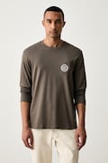 Armani Exchange longsleeve męski bawełniany beżowy XM003076 AF10361