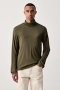 Calvin Klein tričko s dlouhým rukávem pánské bavlněné zelené LV04LH215G