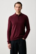 United Colors of Benetton sweter męski wełniany bordowy 1002U301Y