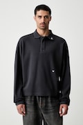 RHUDE longsleeve męski bawełniany czarny RHPF26PO02214